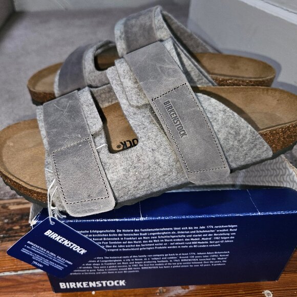Birkenstock Uji Natural Leather/Felt - Light Gray [Sz 43 | US 10] - Picture 4 of 6